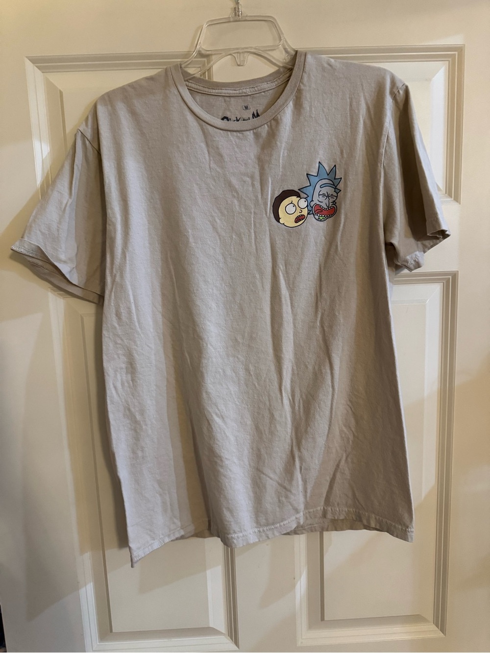 Adult Swim Ripple Junction Beige Rick and Morty Logo Tee - Faded Print